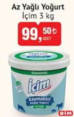 İÇİM AZ YAĞLI YOĞURT 3 KG indirimli fiyat İÇİM AZ YAĞLI YOĞURT 3 KG fiyat ve kampanya bilgisi